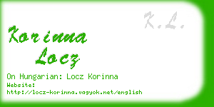 korinna locz business card